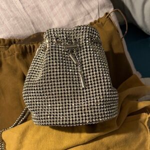 Sparkling Silver Crystal Mini Bag